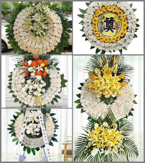 浙江省宁波慈溪市龙山镇龙山所村花圈速递